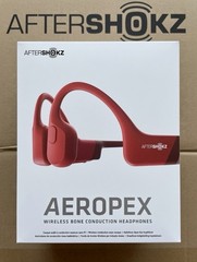 Aftershokz Aeropex Solar Red Bone Conduction Open Ear Headphones Wireless Sealed