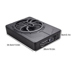 10″ 1000W Slim Under-Seat Subwoofer Powered Car Truck Sub w/ Amplifier Speaker