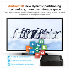 X96Q H313 Quad Core 2+16GB Android 10.0 OS 4K TV BOX 2.4G WIFI HDMI Media Player