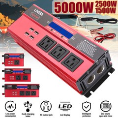 5000W Car Power Inverter 12V 24V to AC 110V Modified Sine Wave Solar Converter