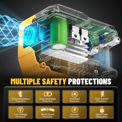 Power Inverter Compatible with Dewalt 20V Battery with 400lm LED Light
