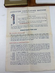 Vintage Addiator Duplex Calculator Original Case With Stylus And Instructions