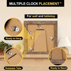 Picture Frames 6×6 Set of 2 Rustic Wood Grain Photo Frame 6×6,