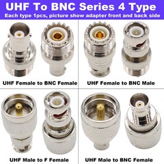 24 Pack UHF Adapter Kits RF Coaxial Connectors SMA To BNC Connector PL259 SO239