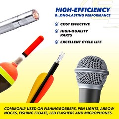 5-PK Exell 3V 50mAh CR435 Fishing Lure Shape Lithium Battery