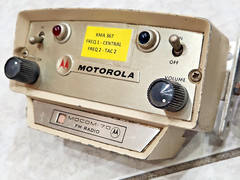VINTAGE MOTOROLA RADIO SET FOR ANTIQUE POLICE CAR/FIRE TRUCK RESTORATION ADAM 12