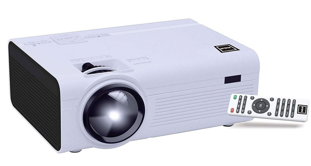RCA RPJ136 Home Theater Projector 1080P Up to 150″, HDMI, USB, MicroSD Card Slot