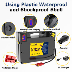 24V 12Ah 20Ah Lithium Battery for Electric Wheelchair,High Performance