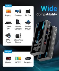 4K HDMI Switch 5 in 1 Out (4K 60Hz, 5 Port Video Switcher, HDMI Hub, HDR10+, …
