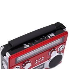 Solar Rechargeable Portable Bluetooth Radio AM/FM/SW 3-Band MP3 Player LED Light