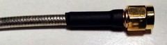 2 X SMA Male to SMA Male Cables 50 Ohms 4 Inches Long NOS