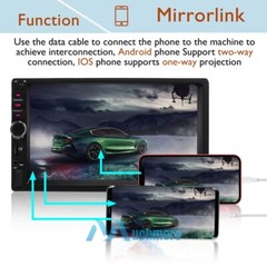 7″ Double 2Din Touch Screen Car Stereo Radio For Apple Carplay Android Auto+Cam