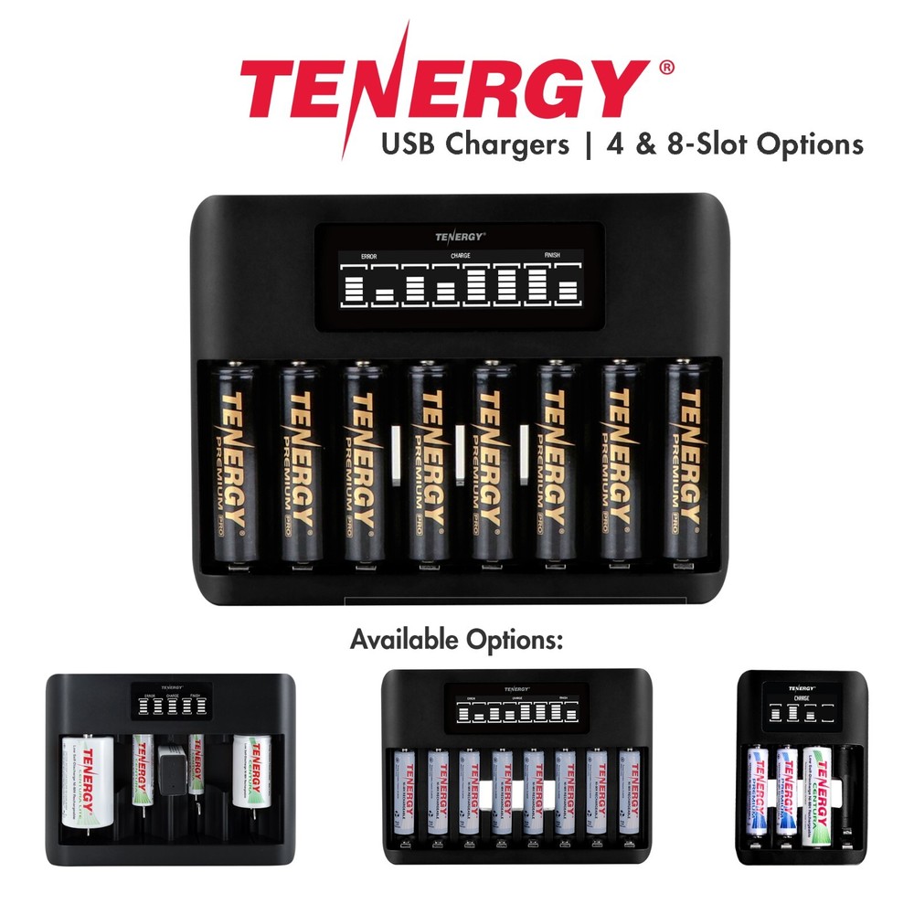 Tenergy NiMH AA and AAA Charger (USB Input)