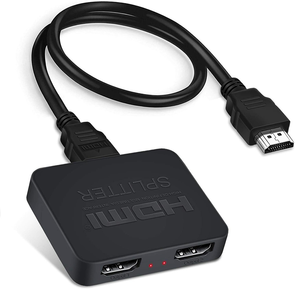 4K@60Hz HDMI Splitter 1 in 2 Out, HDMI Splitter for dual Monitors Duplicate only
