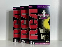 RCA up to 8 Hour Standard Grade T-160 VHS Blank Tape SEALED LOT OF 3