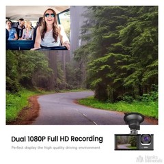 Dash Cam Car HD 1080P Front/Rear/Inside Dual Lens Video Recorder Camera G-Sensor
