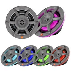 JBL 6.5″ 300 Watt Max Power 2-Way Marine RGB illumination Gray Speakers (Pair)