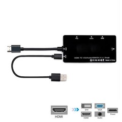 HDTV /DVI / VGA/Audio to HDTV 4in1 Dongle Adapter Multiport Splitter Converter