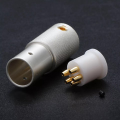 24k Gold Plated 5Pin DIN Female Connector Turntable Recorder Tonearm Cable Plug