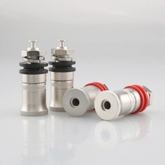4 Pcs Rhodium Plated Speaker Amplifier Binding Post Terminal Banana Plug Socket