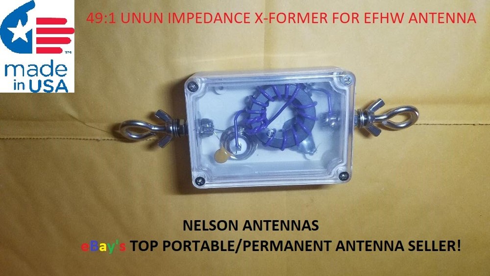 49:1 UNUN IMPEDANCE XFORMER FOR END FED HALF WAVE ANTENNA. UJM-49-1
