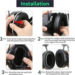 Tactical Earmuff Gel Ear Pads Replacement Cushions for 3M Peltor Noise Reduction