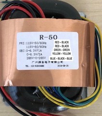 50W R-core Transformer Tube Amplifiers 115V-50/60Hz x2 6.3V1A 6.3V2A 285-0-285V