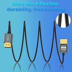 Ultra Thin 1FT Flexible HDMI Cable 2-Pack – 4K@60Hz High-Speed Connection
