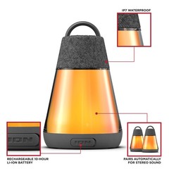 ION Luma Duo Lantern Bluetooth Speaker Pair (2 Speaker) –360° Sound, Multi-Color