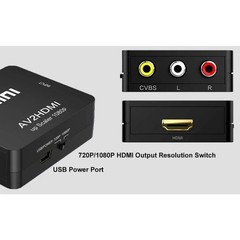 HDMI To RCA AV Adapter Converter Cable CVBS 3RCA 1080P Composite Video Audio