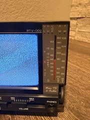 Vintage D&S RTV-002 4.5″ B/W Mini TV & AM/FM Radio Retro 1991 Prop Tested Works!