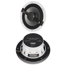 1 Pair 6-1/2″ 2-Way Marine Boat Speakers 12V RGB LED Lighting 150W Audio Systems
