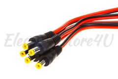 DC Power Pigtail Cable Male Female Connector Copper 18AWG 12V 5A Plug Pack Lot