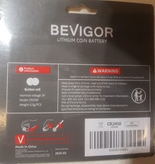 Bevigor CR2450 3V Coin Battery 12 Pack Lot of 2 Total of 24