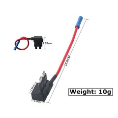 4 Sets Add-A-Circuit Fuse Holder Tap Adapter & 20A Standard ATO ATC Blade Fuses