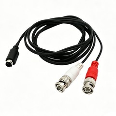 S-Video Y Splitter Cable 4Pin S-VHS SVHS Male to Dual BNC Male Connector Adapter
