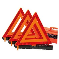 Warning Triangles, Safety Triangles DOT Approved, Plastic, 3 Pack, Reflective