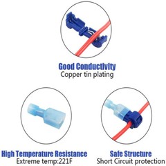 240/60 T-Taps Wire Terminal Connectors Insulated Quick Splice Combo Kit 22-10AWG