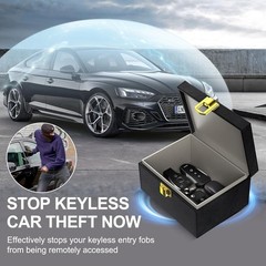 Small Versatile Faraday Box with Carbon Fiber Pouch – Blocks Keyless Signals