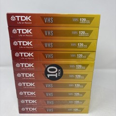 TDK VHS Tapes Superior Quality T-120 6 Hours 10 Pack NEW Videotape VCR Sealed