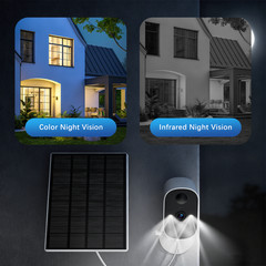 XVIM 2PK Waterproof Battery Camera 2K Outdoor WiFi Solar Powered Security Camera