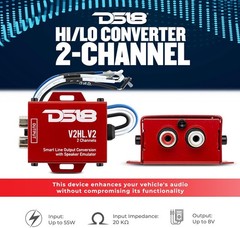 DS18 V2HL.V2 2-Channel Line Output Converter with Speaker Emulator (Remote out)