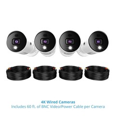 Night Owl 8 Channel 4K 1TB DVR with 4 Wired Cameras Security Surveillance System