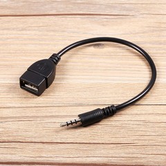 EIMSOAH 3.5mm Male Audio AUX Jack to USB 2.0 Type A Female OTG Cable, #100