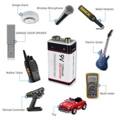 4*1200mAh 9v Battery USB Rechargeable Lithium 6f22 PP3 Block 9volt Li-ion MN1604