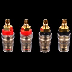 4pcs Audio Speaker Binding Post Short Thread Terminal Banana Plug Gold Plated