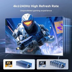 HDMI 2.1 Switch 2 in 1 Out 8K@60Hz Ultra HD Supports 4K@240Hz 4K@120Hz VRR HDR10