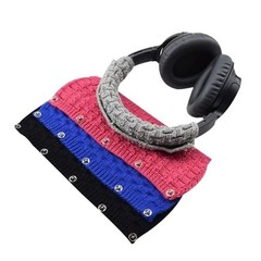 Black Braided Cloth Headband Cover Universal for Headphones-1 pc