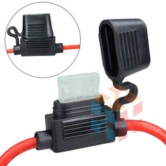 3 Pack 14 Gauge Mini ATC 25A Fuse Holder In-Line AWG Wire Copper 12 Volt Blade
