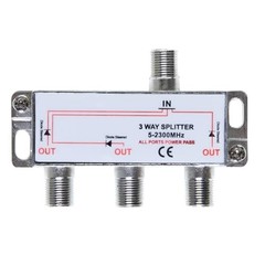 3 Way Bi-Directional 5-2300 Mhz Indoor and Outdoor Waterproof Coaxial Antenna Sp